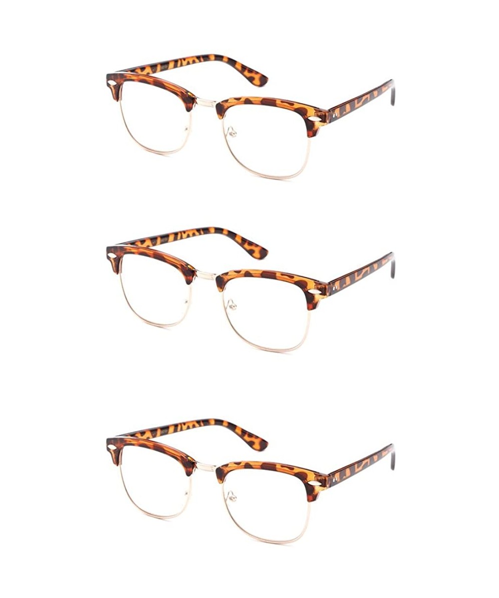 Babo" Slim Oval Style Celebrity Fashionista Pattern Temple Reading Glasses Vintage - 3 Pack Oval Tortoise - CW11Z4ZGZ2F $10.5...