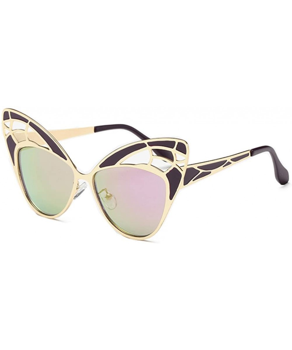 Cute Cat Eye Sunglasses Butterfly Sunglasses Merry Christmas Gift For Women - Gold/Pink - CU126NIUFV3 $13.07 Butterfly