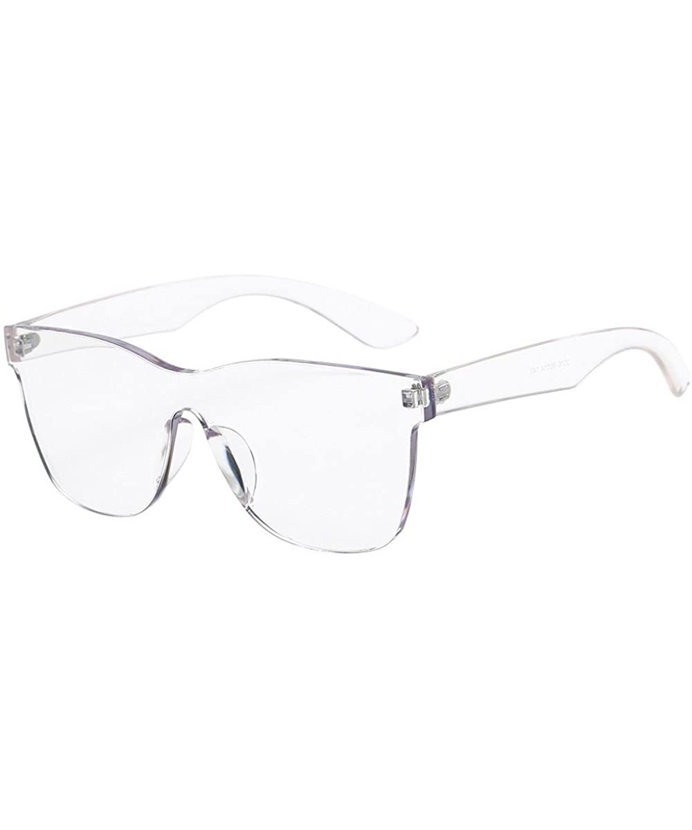 Sunglasses Rimless Vintage Oversized Glasses - White - C218QR6SON4 $6.56 Oversized