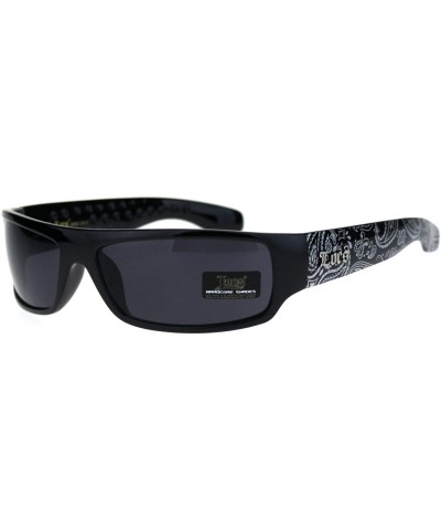 Mad Dog Hardcore Gangster Cholo Narrow Rectangular Sunglasses - Black Bandana - CR18OLDKA94 $6.60 Wrap