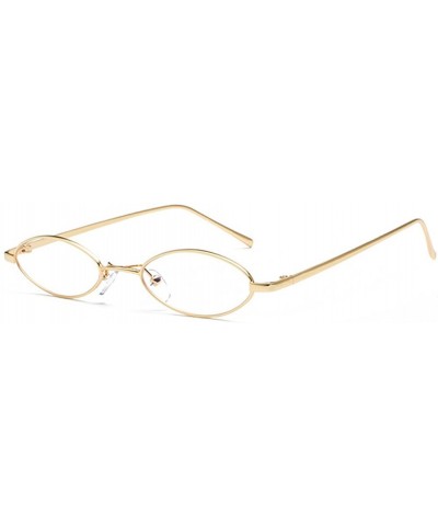 Vintage Oval Sunglasses Small Metal Frames Designer Glasses - C6 - C718D0WMO7Q $23.31 Oval