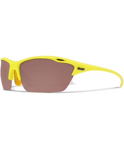 Alpha Yellow White Golf Sunglasses with ZEISS P5020 Red Tri-flection Lenses - CC18KMIZG4L $14.41 Sport