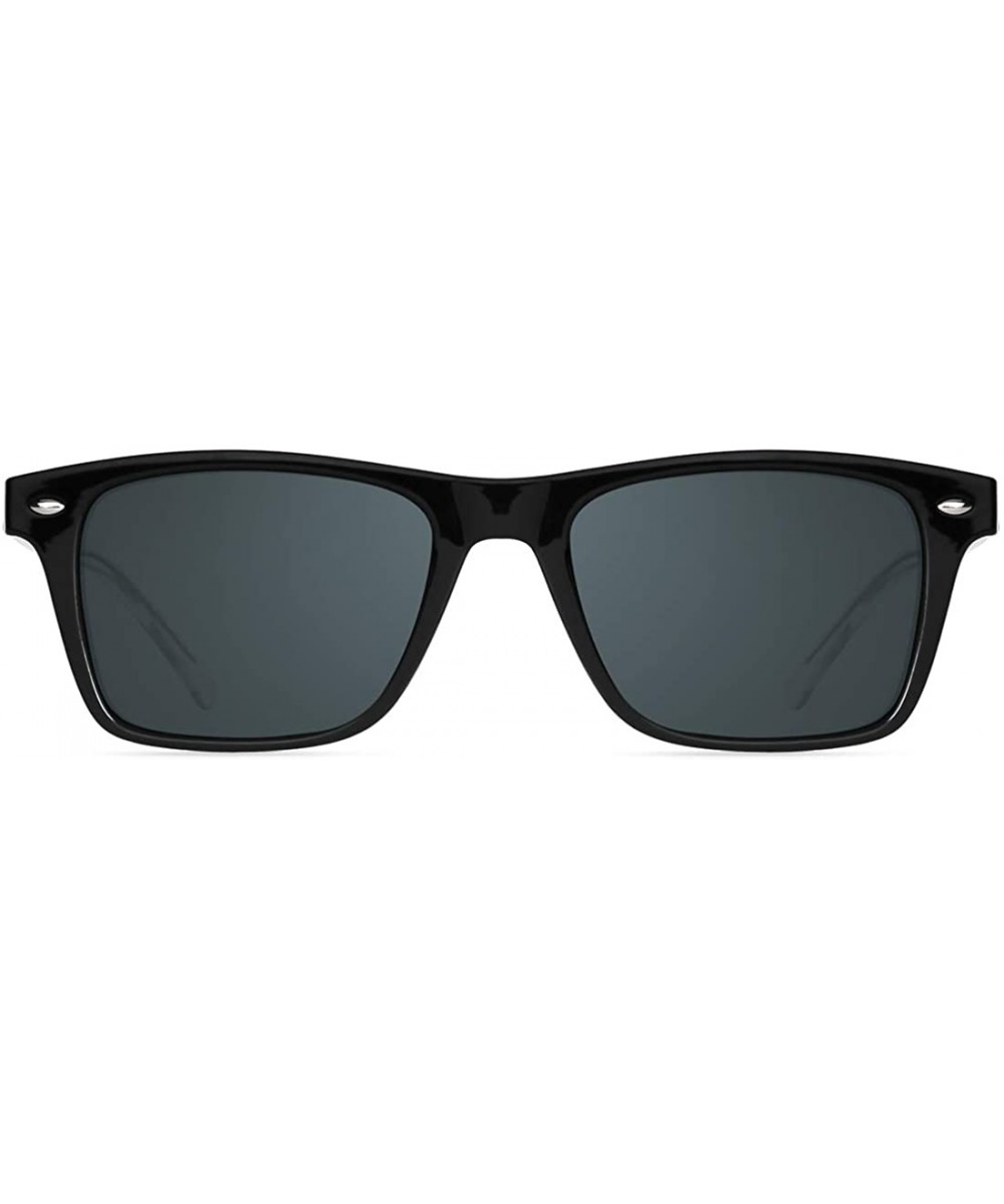 Square Polarized Sunglasses Vintage Sun Glasses For Women Men 100% UV Protection - Grey - C918X6GK40T $14.67 Semi-rimless