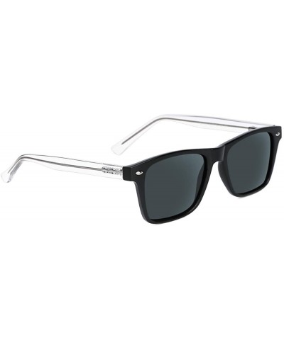 Square Polarized Sunglasses Vintage Sun Glasses For Women Men 100% UV Protection - Grey - C918X6GK40T $14.67 Semi-rimless