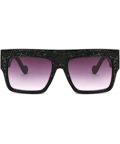 Womens Fashion Trendy Oversized Sunglasses Metal Hollow Cut Out - Black Diamond - C318DUHSKIA $10.25 Goggle