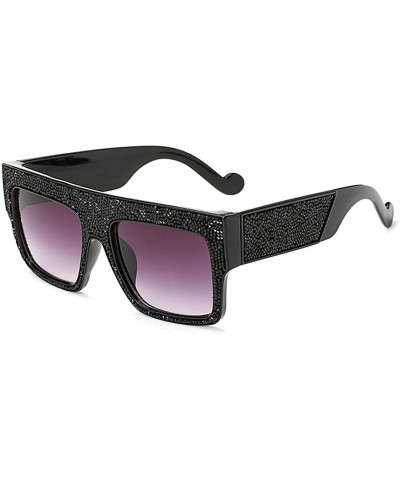 Womens Fashion Trendy Oversized Sunglasses Metal Hollow Cut Out - Black Diamond - C318DUHSKIA $10.25 Goggle