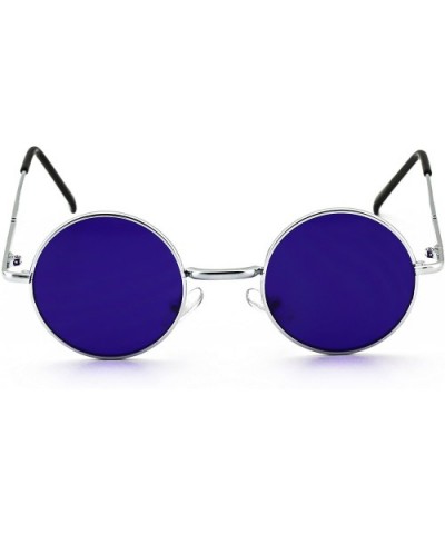 John Lennon Hipster Fashion Sunglasses Small Metal Round Circle Elton Style - Purple - CB187MD2HIQ $7.24 Oval