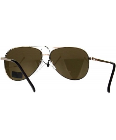 Air Force Aviator Sunglasses Unisex Aviators Mirrored Lens UV 400 - Gold (Gold Mirror) - CS189DYMGUY $7.43 Aviator