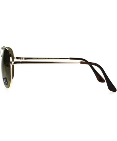 Air Force Aviator Sunglasses Unisex Aviators Mirrored Lens UV 400 - Gold (Gold Mirror) - CS189DYMGUY $7.43 Aviator