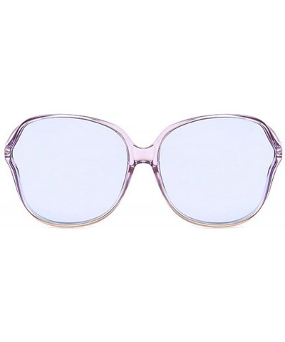 Oversized Sunglasses Designer Transparent Polarized - Blue - CW18NEA4GNU $9.38 Oversized