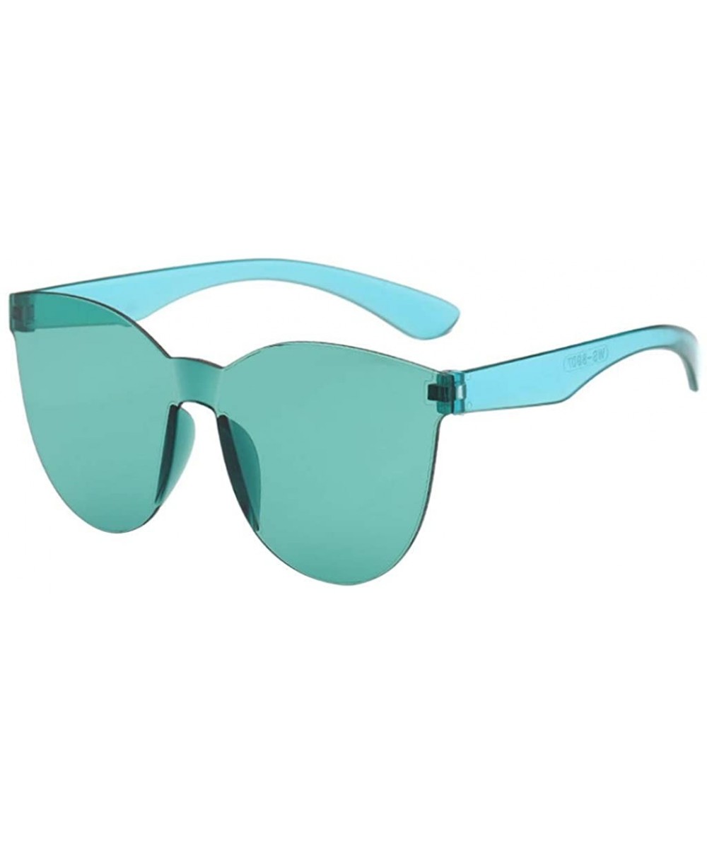 2020 New Unisex Oversized Square Candy Colors Glasses Rimless Frame Unisex Sunglasses - C - CT196SXQINN $6.08 Aviator