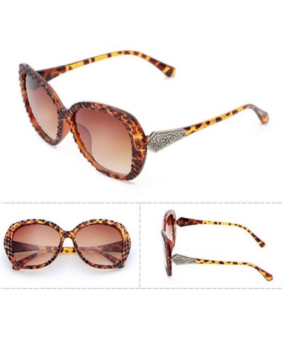 Sunglasses Vintage Bifocal Lens Sunglasses for Women Lattice Frame - Leopard - CB18TRRZGXI $14.57 Wrap