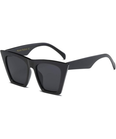 Small Vintage Cat Eye Sunglasses Retro Cateye Sun Glasses for Women Fashion Style - Black Frame/Grey Lens - CL196UQDL09 $6.81...