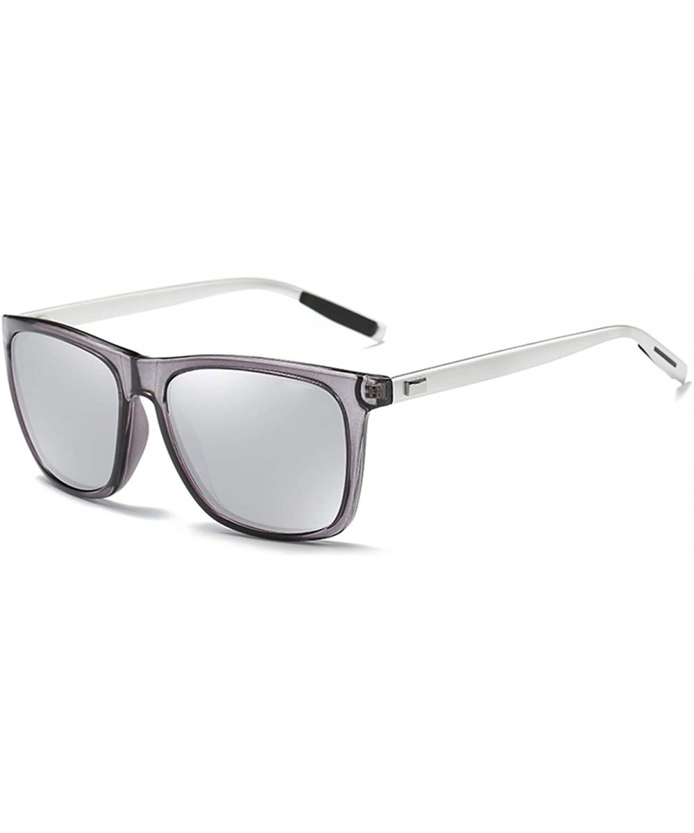 Vintage Polarized Sunglasses for Men Retro Women Square Sun Shades Driving Glasses UV400 Protection with Case - CX18C86XCYA $...