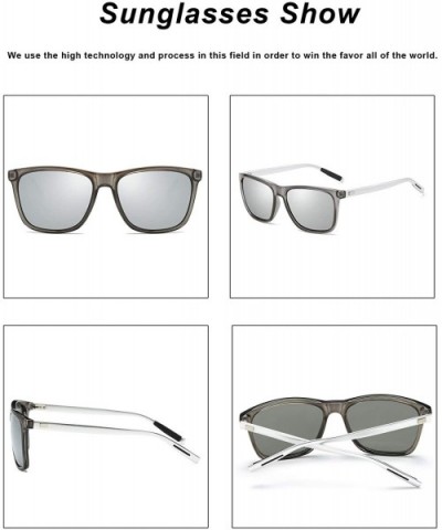 Vintage Polarized Sunglasses for Men Retro Women Square Sun Shades Driving Glasses UV400 Protection with Case - CX18C86XCYA $...