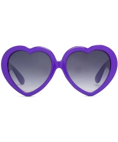 Heart Shaped Lolita Sunglasses - Purple - C712K3PDWUN $7.45 Round