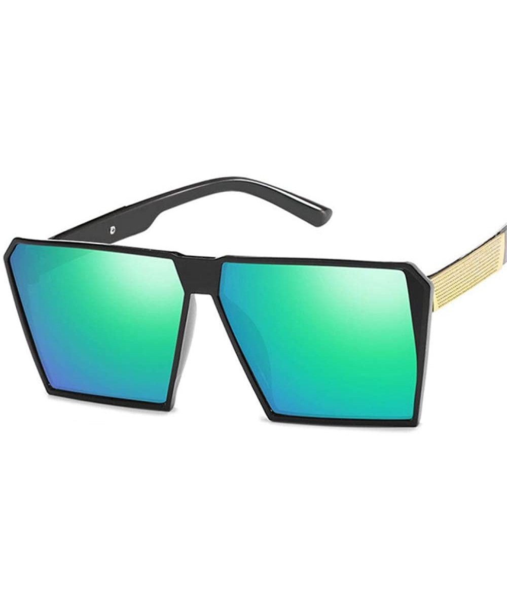 Square Oversized Sunglasses New Reflective Sunglasses Men Women Designer C6 - C5 - CG18YLA3327 $6.62 Aviator