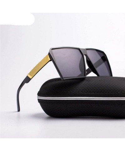 Square Oversized Sunglasses New Reflective Sunglasses Men Women Designer C6 - C5 - CG18YLA3327 $6.62 Aviator