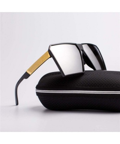 Square Oversized Sunglasses New Reflective Sunglasses Men Women Designer C6 - C5 - CG18YLA3327 $6.62 Aviator