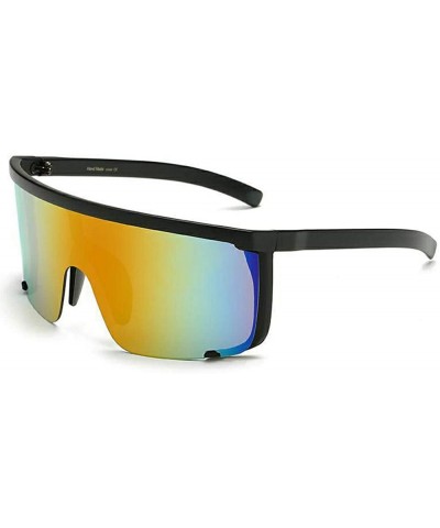 New fashion trend party one sunglasses unisex brand sunglasses UV400（orange） - C918HKCWE9Q $10.12 Oversized