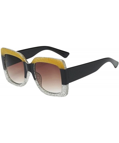 New Oversized Square Luxury Sunglasses Gradient Lens Vintage Women - G - C018XLLQKN9 $3.47 Oversized