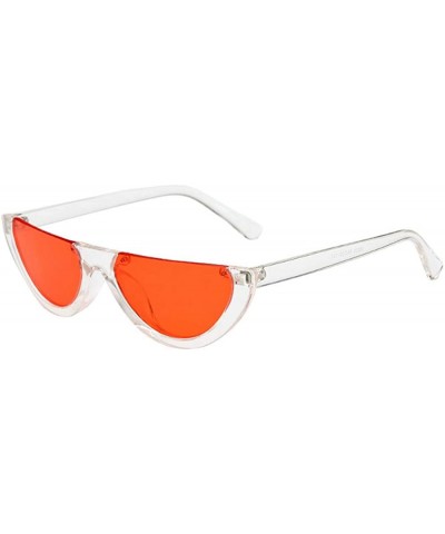 Female Fashion Frame Cat Eyes Shades Sunglasses Integrated UV Glasses - F - CQ18TS2MOLW $8.49 Rimless