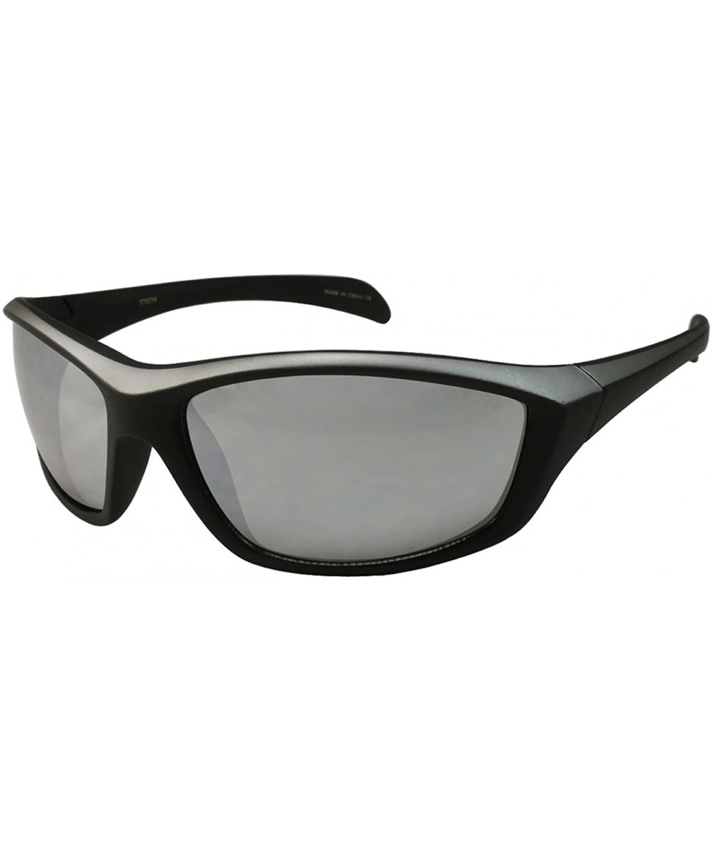 Rock Hopper Sports Sunglasses with High Definition Lens 570036TT - Matte Black-silver - CG122TWJXGZ $8.41 Sport