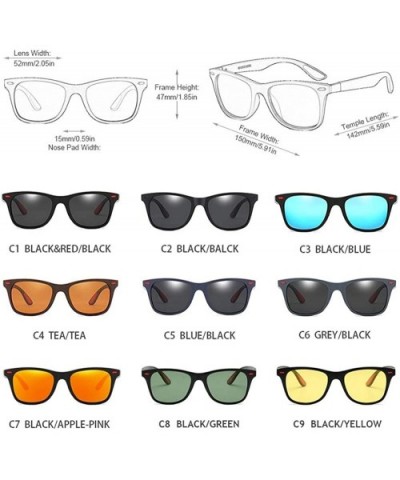 Polarized Sunglasses Classic Plastic Driving - Black Blue - CF190S2W8LS $39.59 Square