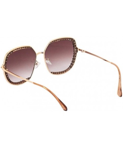 Sparkling Crystal Sunglasses UV Protection Rhinestone Sunglasses - Tawny - CB18XOHLUES $11.23 Square