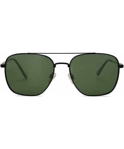 Polarized Square Sunglasses for Men and Women- Oversized Retro Eyewear Glasses UV400 VL9508 - CX18UG74LMU $6.59 Rectangular