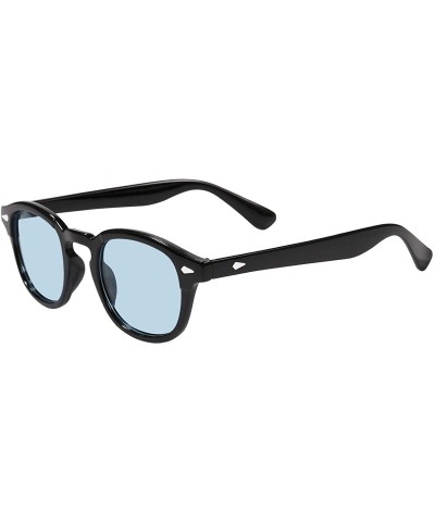 Inspired Square Sunglasses With Rivets Tinted Lens UV400 - Black - CL18S542I0G $7.87 Oval