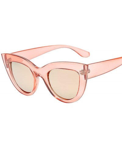 Women Vintage Cat Eye Sunglasses Retro Fashion Eyewear Mod Style UV Protection Goggles - D - CA18RLETGU7 $5.64 Oversized