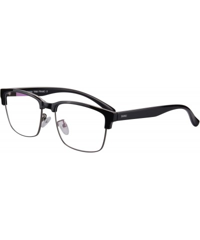 TR90 Lightweighted Glasses Frame Blue Light Blocking Eyglasses-SH018 - C1 - CF12GK0J8N5 $13.05 Semi-rimless