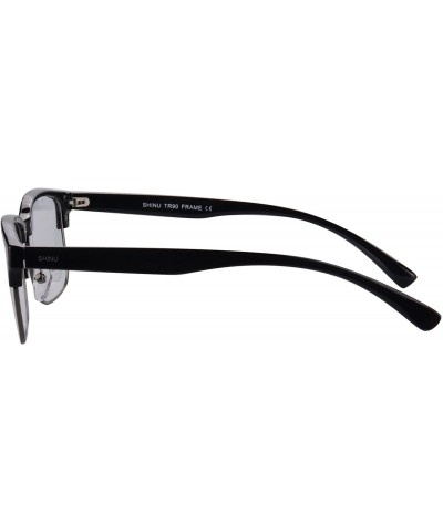 TR90 Lightweighted Glasses Frame Blue Light Blocking Eyglasses-SH018 - C1 - CF12GK0J8N5 $13.05 Semi-rimless