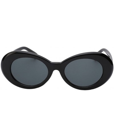 Women Cateye UV400 Glasses Classic Retro Vintage Oval Sunglasses Eeywear - Black - C818C726HD8 $7.57 Oval