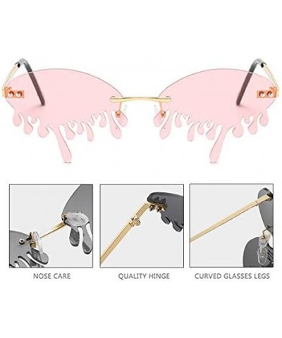 Color Lens Sunglasses Stylish Sunnies Eyewear Metal Sunglasses - 5016 - Pink(gold Frame) - C319CG0UNK3 $7.73 Shield