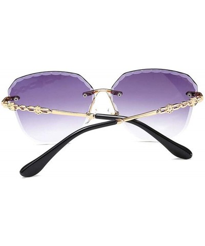 Women's fashion sunglasses- frameless fashion sunglasses ladies fox head multicolor sunglasses - A - CO18RT5WS2X $44.14 Aviator