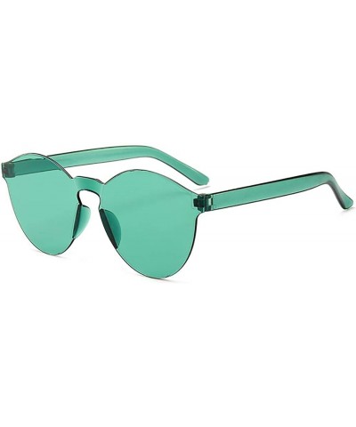 Unisex Fashion Candy Colors Round Outdoor Sunglasses Sunglasses - Light Green - CR190R5L6G7 $11.66 Round