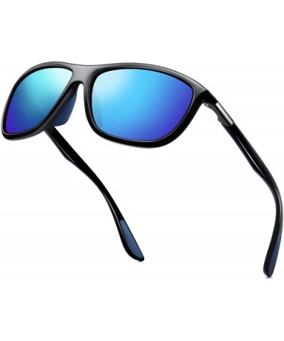 Rectangular Sports Fashion Polarized Sunglasses - Durable Lightweight Sun glasses for Men and Women - C618N72I695 $10.54 Sport