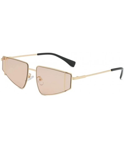 Irregular Shape Sunglasses - Summer Men Women Fashion Retro Eyewear - Coffee - CN18S76688U $5.26 Shield