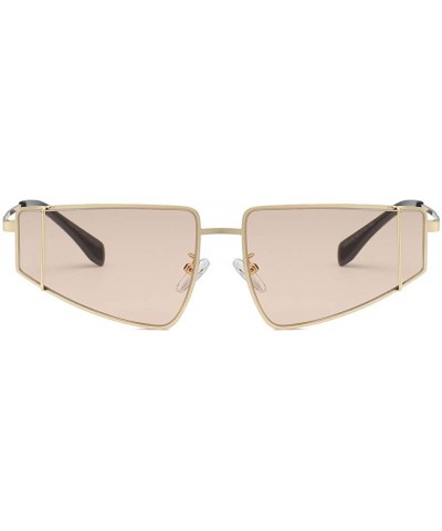 Irregular Shape Sunglasses - Summer Men Women Fashion Retro Eyewear - Coffee - CN18S76688U $5.26 Shield