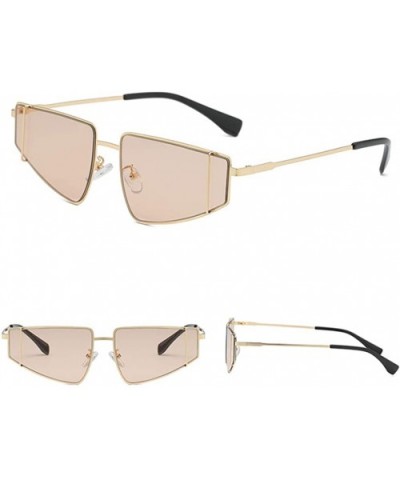 Irregular Shape Sunglasses - Summer Men Women Fashion Retro Eyewear - Coffee - CN18S76688U $5.26 Shield