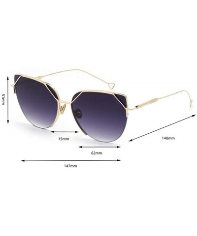 Fashion sunglasses cat eyes cat ears metal sunglasses women - C - C418SM40ZQA $34.94 Cat Eye