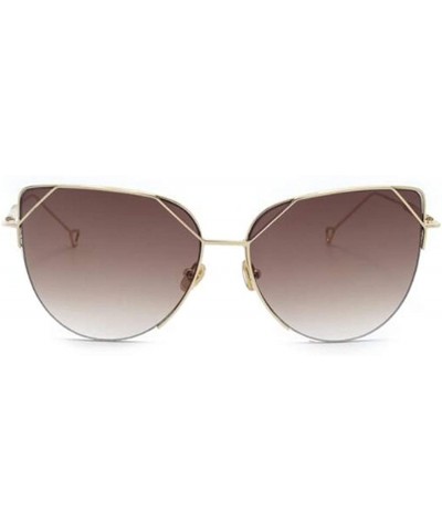 Fashion sunglasses cat eyes cat ears metal sunglasses women - C - C418SM40ZQA $34.94 Cat Eye