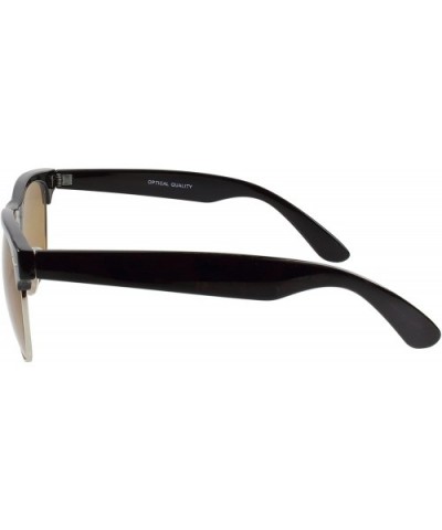 Retro Semi-Rimless Sunglass-Wholesale Lot 12 Pack - Assorted Color Lens - CY18E6MMR66 $20.46 Goggle