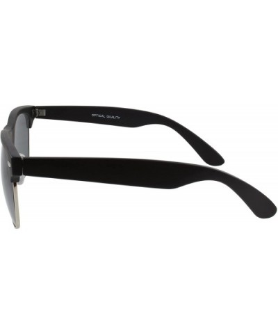 Retro Semi-Rimless Sunglass-Wholesale Lot 12 Pack - Assorted Color Lens - CY18E6MMR66 $20.46 Goggle