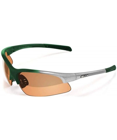 Domain Sport Golf Motorcycle Riding Sunglasses Green Silver with High Definition Amber Lens - CB18SXG8M8W $21.56 Sport