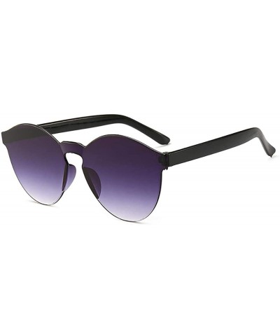 Unisex Fashion Candy Colors Round Outdoor Sunglasses Sunglasses - Gray - CP190R8Z066 $8.64 Round