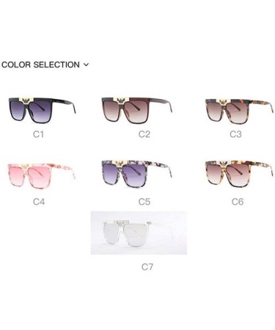 Hot New Fashion Large Frame Luxury Brand Design Women Sunglasses UV400 - Brown - C318NOCUGND $7.80 Square