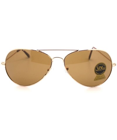 Large Rimless Aviator Sunglasses Mirror Lens Runway Fashion Mens Womens Eyewear - Gold - CO17YDGL6YW $5.73 Square